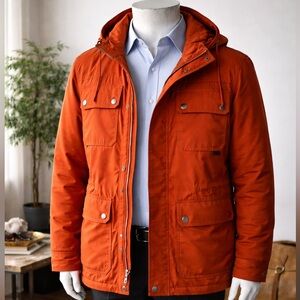 Coach 1941 Orange Utility Parka Jacket | Men’s XL | Logo Lining